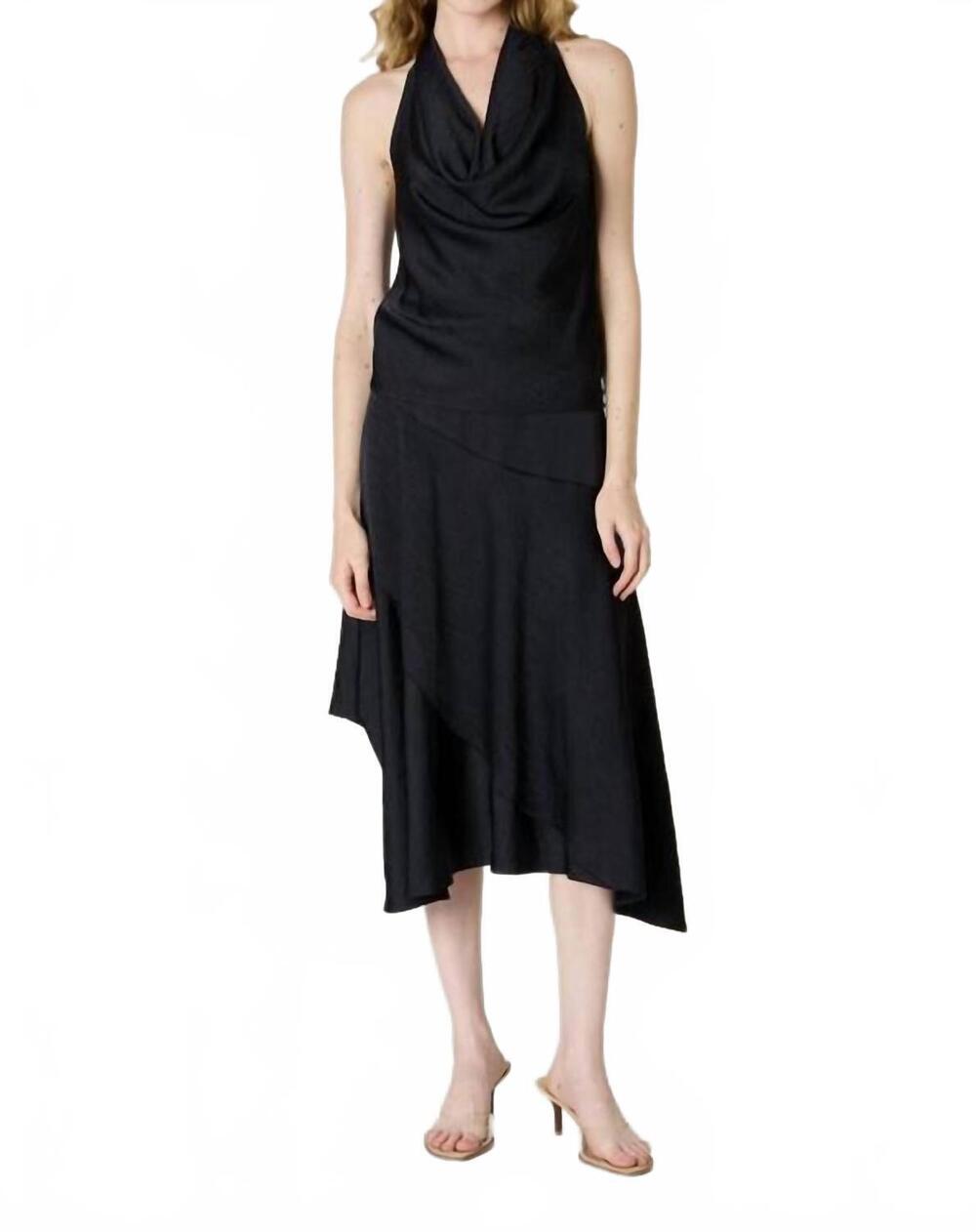 NEW NIA solana satin sleeveless top in navy